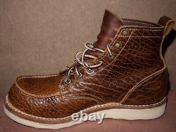 Truman Boots Size 9 Cognac Shrunken Bison Moc Toe