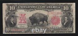US 1901 $10 Bison Legal Tender FR 118 Napier/McClung F-VF (201)