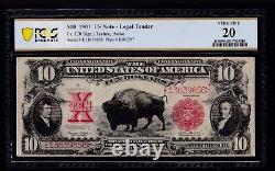 US 1901 $10 Bison Legal Tender FR 120 PCGS 20 VF (858)