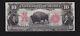 US 1901 $10 Bison Legal Tender FR 121m VF (-180)