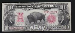 US 1901 $10 Bison Legal Tender FR 121m VF (280)