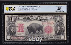 US 1901 $10 Bison Legal Tender FR 122 PCGS 25 VF (247)