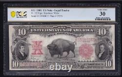 US 1901 $10 Bison Legal Tender FR 122 PCGS 30 VF (033)