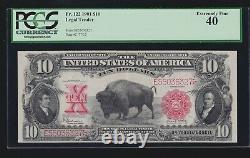 US 1901 $10 Bison Legal Tender FR 122 PCGS 40 XF (327)