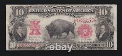US 1901 $10 Bison Legal Tender Mule FR 122m VF (-175)