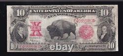 US 1901 $10 Bison Legal Tender Mule Note FR 121m VF (867)