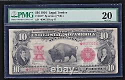 US 1901 $10 Bison Legal Tender STAR Note FR 122 PMG 20 VF (011)