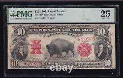 US 1901 $10 Bison Legal Tender STAR Note FR 122 PMG 25 VF (347)