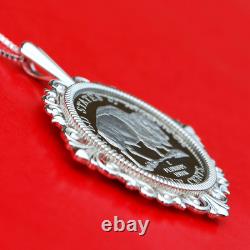 US 2005 Jefferson Nickel Solid 925 Sterling Silver Necklace NEW American Bison