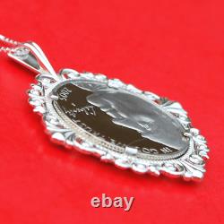 US 2005 Jefferson Nickel Solid 925 Sterling Silver Necklace NEW American Bison