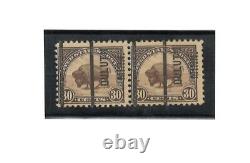 US 30 cent, Buffalo / Bison, Used, Deluth, Minn. Precancel Joined Pair