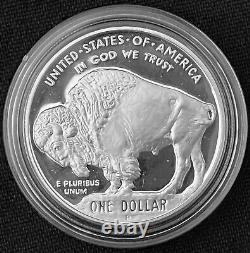 US American Buffalo Proof Silver Dollar $1 Coin 2001-P Mint COA (bison)