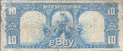 USA 10 Dollar 1901 $10 United States Note Bison Lewis Clark RAR Banknote #24314