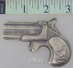 USA Made 7 oz. 999 Silver Bison Bullion Mint Derringer American AG-47 Pistol Bar