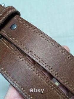 USA made HANKS BELTS montana 36 bison belt 100 YEAR brown WESTERN cowboy brown