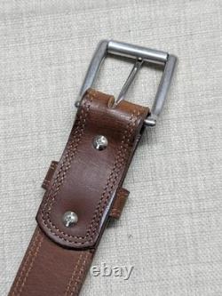 USA made HANKS BELTS montana 36 bison belt 100 YEAR brown WESTERN cowboy brown