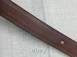 USA made HANKS BELTS montana 36 bison belt 100 YEAR brown WESTERN cowboy brown