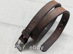 USA made HANKS BELTS montana 38 bison belt 100 YEAR black WESTERN cowboy brown