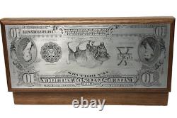 Unique 1901 10 Dollar U S Note Bison Buffalo Bill Metal Engraved Note Wood Box