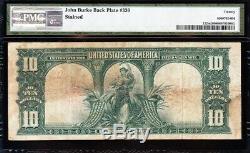VERY NICE Bold VF MULE 1901 $10 BISON US Note! PMG 20! FREE SHIP! E31234660