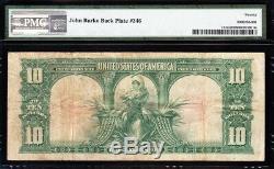 VERY NICE Bold VF MULE 1901 $10 BISON US Note! PMG 20! FREE SHIP! E53953392