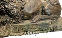 VERY RARE Limited Edition 8/20 Maryann Eikens Bronze Sculpture Reclining Bison