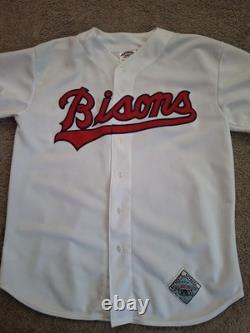 VINTAGE BUFFALO BISONS AUTHENTIC ON FIELD BASEBALL JERSEY, USA Men's Large