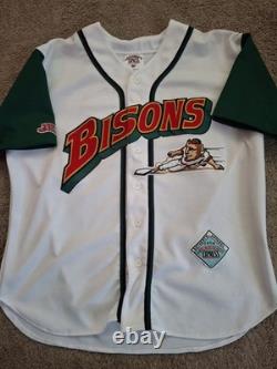 VINTAGE BUFFALO BISONS AUTHENTIC ON FIELD BASEBALL JERSEY, USA Men's Large