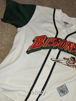 VINTAGE BUFFALO BISONS AUTHENTIC ON FIELD BASEBALL JERSEY, USA Men's Large