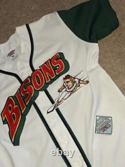 VINTAGE BUFFALO BISONS AUTHENTIC ON FIELD BASEBALL JERSEY, USA Men's Large