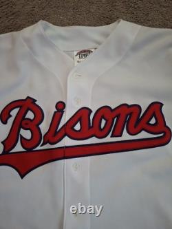 VINTAGE BUFFALO BISONS AUTHENTIC ON FIELD BASEBALL JERSEY, USA Men's Large