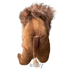 VTG Antique Buffalo Bison Plush Stuffed Animal Realistic Genuine Fur 9 Rare