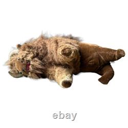 VTG Antique Buffalo Bison Plush Stuffed Animal Realistic Genuine Fur 9 Rare