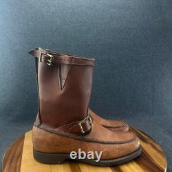 VTG Gokey The Bison Sauvage Mens Snake Proof Hunting Leather Boots Sz 9.5E