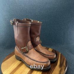 VTG Gokey The Bison Sauvage Mens Snake Proof Hunting Leather Boots Sz 9.5E