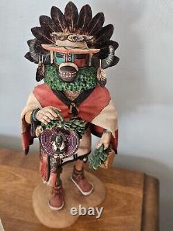 VTG Hopi RARE Kachina Mosayru BISON with gifts by Stetson Honyumptewa 10 Tall