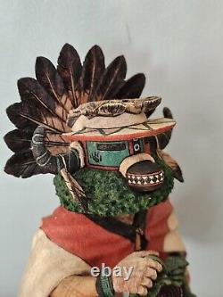 VTG Hopi RARE Kachina Mosayru BISON with gifts by Stetson Honyumptewa 10 Tall