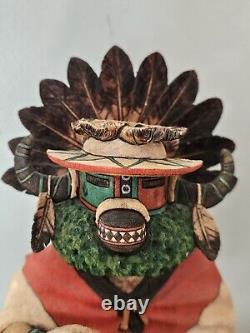 VTG Hopi RARE Kachina Mosayru BISON with gifts by Stetson Honyumptewa 10 Tall