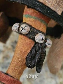 VTG Hopi RARE Kachina Mosayru BISON with gifts by Stetson Honyumptewa 10 Tall