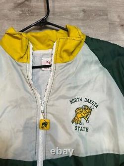 VTG NDSU North Dakota State University Bison K1 Sport Spring Zip Jacket Men's L