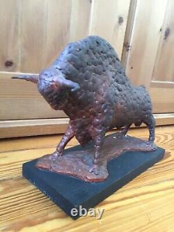 Victor Vigil Native American Bison Buffalo? Pottery Ceramic Sculpture Statue