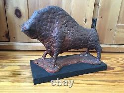 Victor Vigil Native American Bison Buffalo? Pottery Ceramic Sculpture Statue