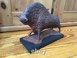 Victor Vigil Native American Bison Buffalo? Pottery Ceramic Sculpture Statue