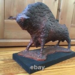 Victor Vigil Native American Bison Buffalo? Pottery Ceramic Sculpture Statue