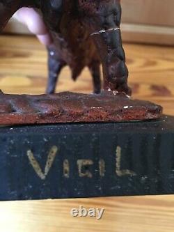 Victor Vigil Native American Bison Buffalo? Pottery Ceramic Sculpture Statue