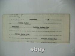 Vintage 1957 Ahl Buffalo Bisons Hockey Lease To Rent The Aud Memorial Auditorium