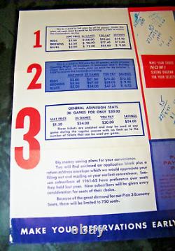 Vintage 1962-63 Buffalo Bisons Ahl Hockey Schedule, Complete, Beautiful Colors