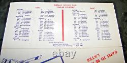 Vintage 1962-63 Buffalo Bisons Ahl Hockey Schedule, Complete, Beautiful Colors