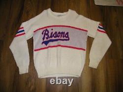 Vintage 1984 Buffalo Bisons Cliff Engle Sweater Adult Medium (44) Great Shape