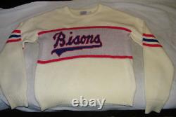 Vintage 1984 Buffalo Bisons Cliff Engle Sweater Adult Medium (44) Great Shape